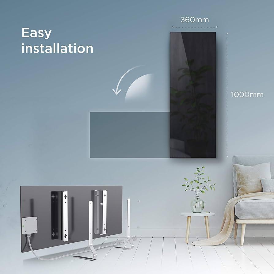 AENO AGH0002SSA Premium Eco Smart Heater 700W - Black