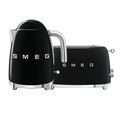 Smeg Black Retro Kettle and 2 Slice Toaster Bundle