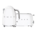 Smeg White Retro Kettle and 2 Slice Toaster Bundle