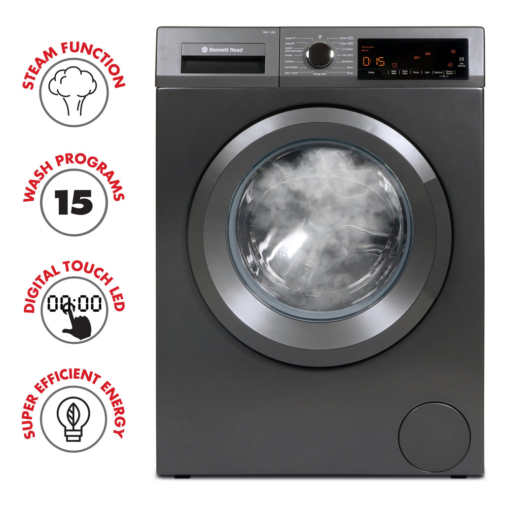 9KG Front Loader Washing Machine Dark Grey Touch
