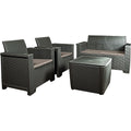 Contour Jabulani Outdoor Patio Set 4-Piece Graphite
