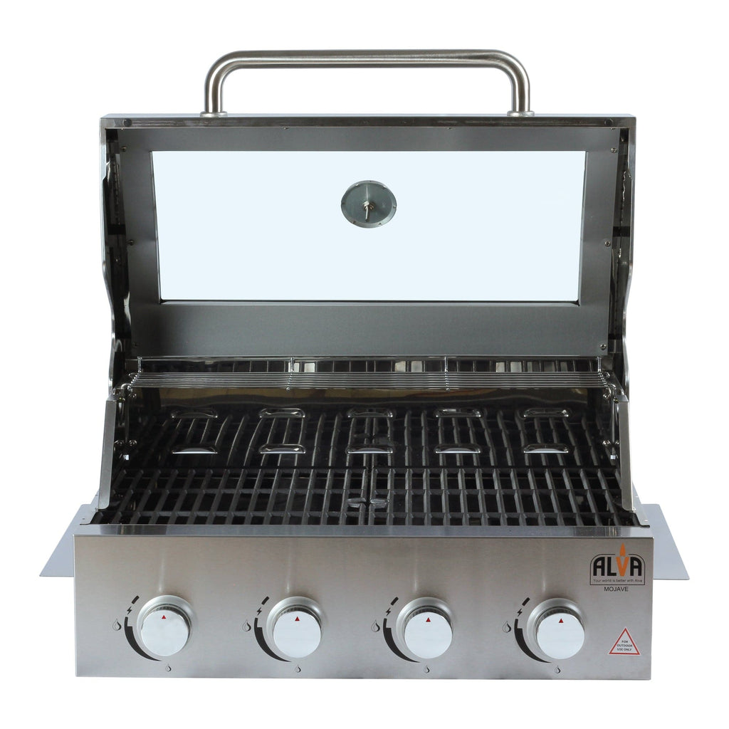 Alva Mojave 4-Burner Glass Hood Drop-In Gas BBQ GSS4BTT