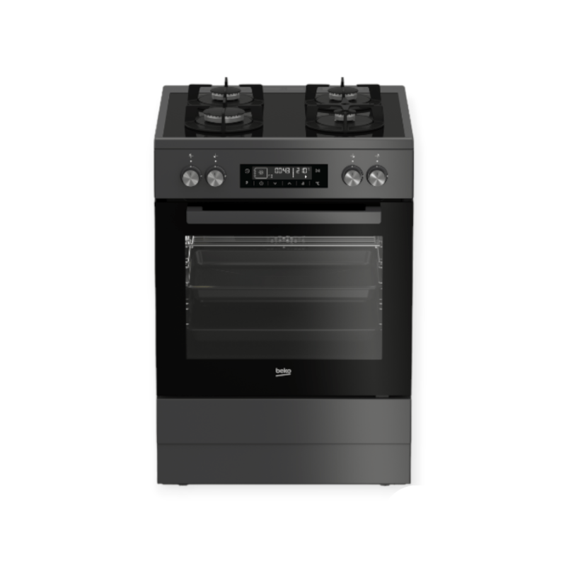 Beko 60 cm Multifunction Gas On Glass Stove FVM81430DA