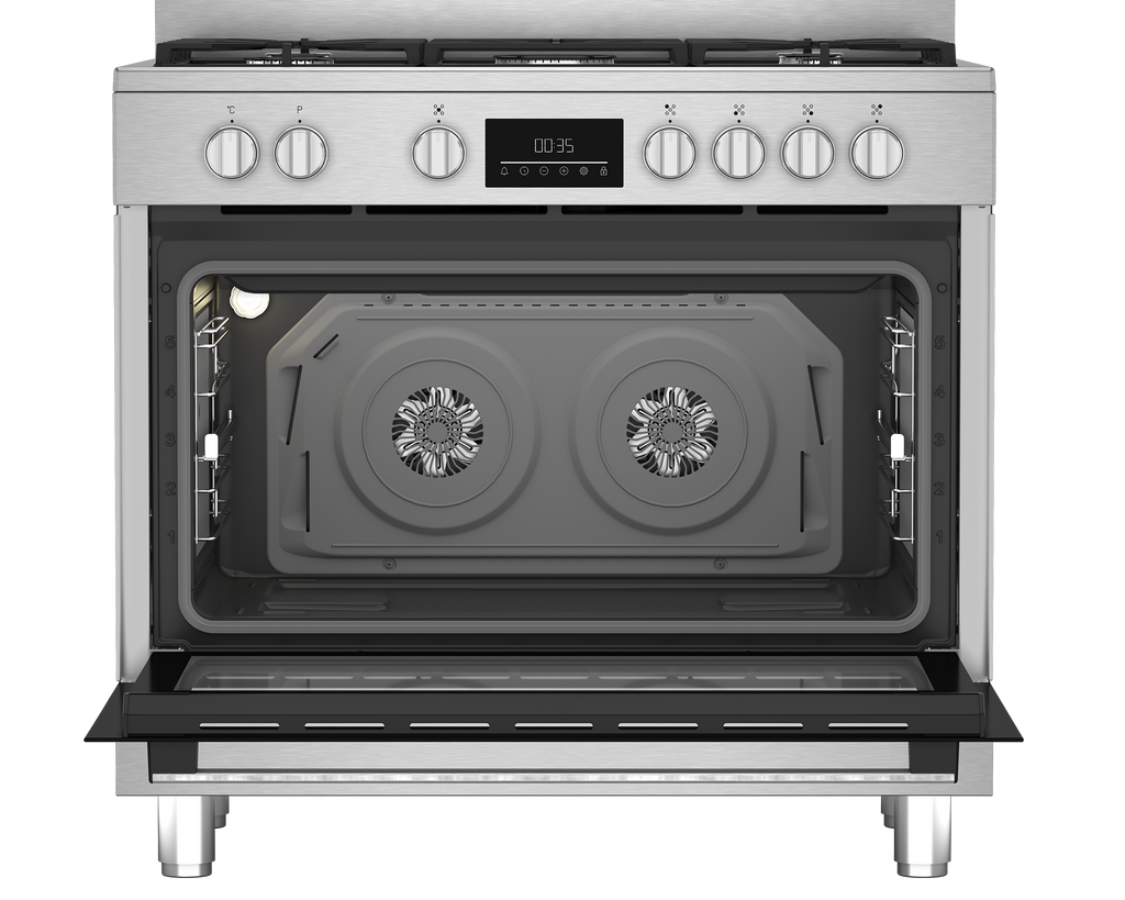 Beko 90cm Stainless Steel Multifunction Gas Range Cooker BGTW11225EX
