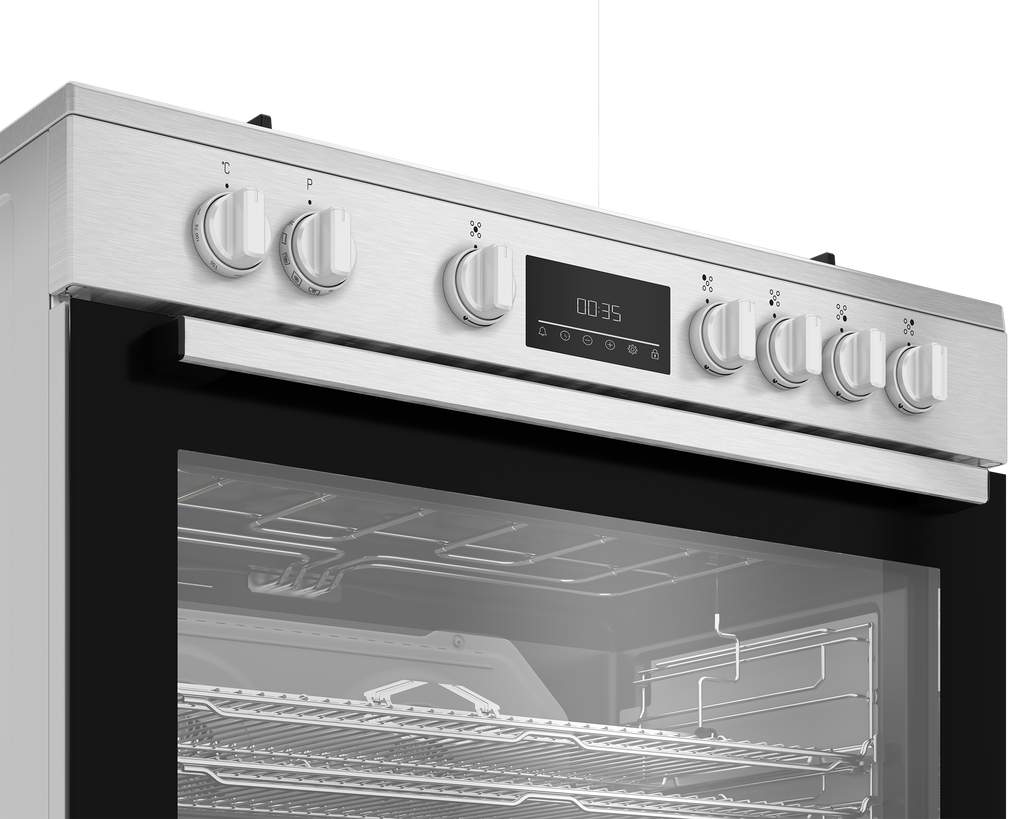 Beko 90cm Stainless Steel Multifunction Gas Range Cooker BGTW11225EX