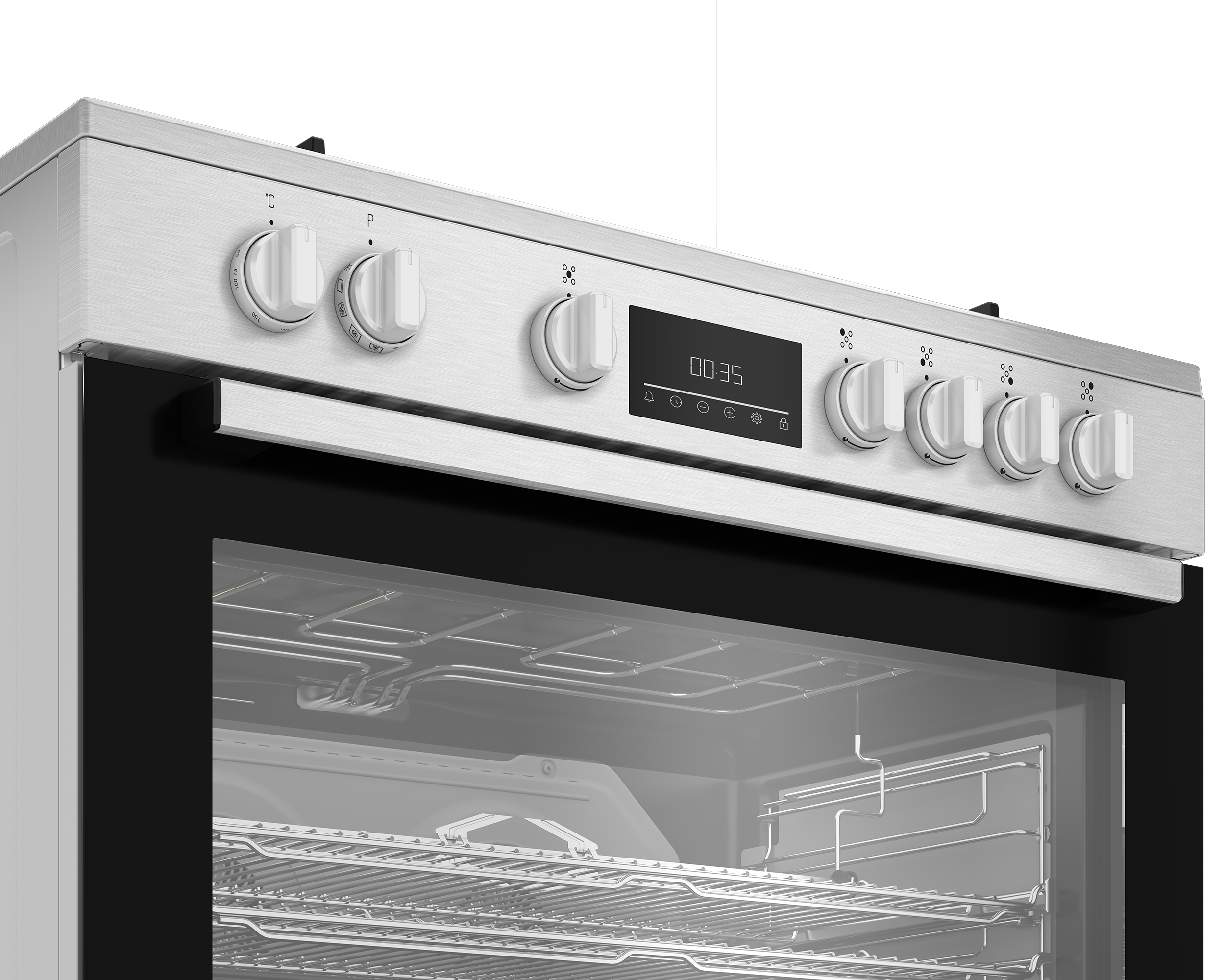 Beko 90cm Stainless Steel Multifunction Gas Range Cooker BGTW11225EX