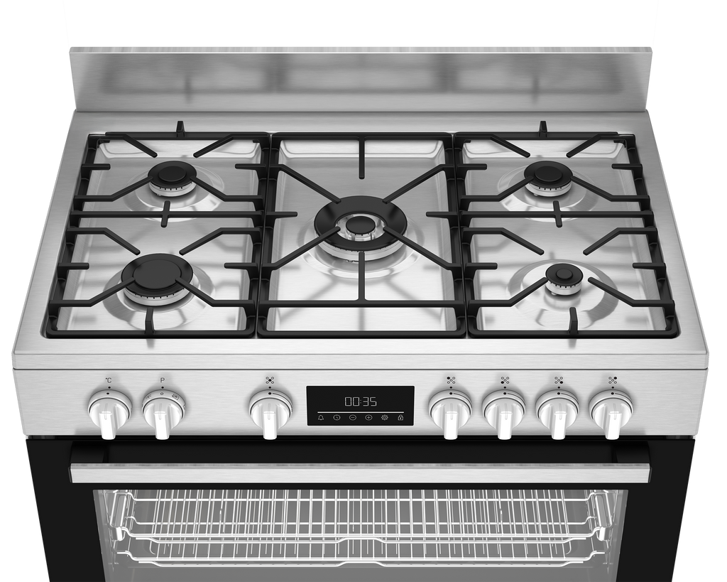 Beko 90cm Stainless Steel Multifunction Gas Range Cooker BGTW11225EX