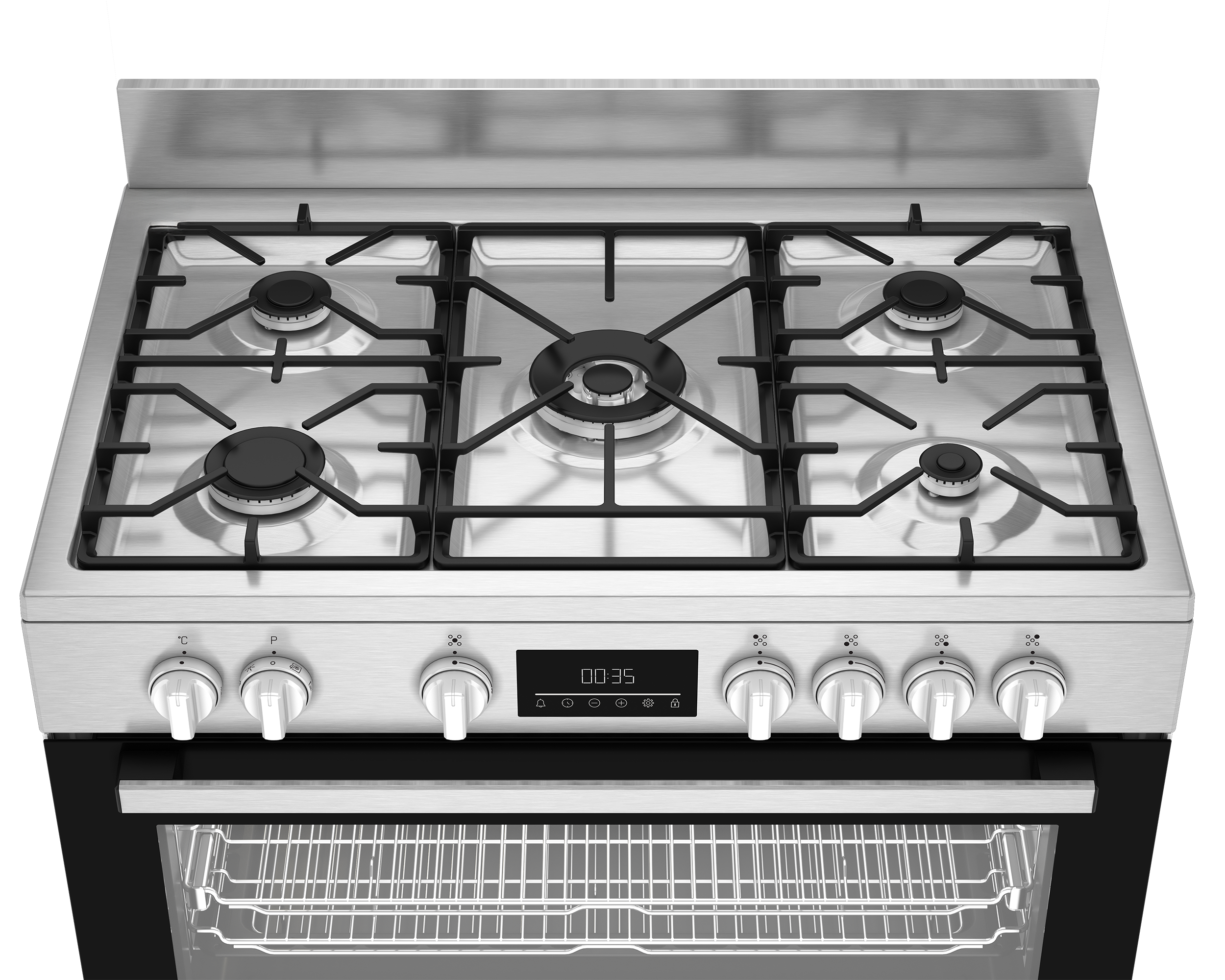 Beko 90cm Stainless Steel Multifunction Gas Range Cooker BGTW11225EX