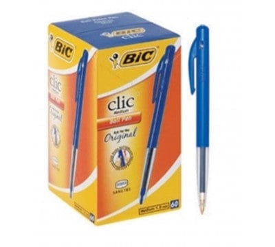 BIC Clic Medium Ballpoint Pens - Blue (Box Of 60)