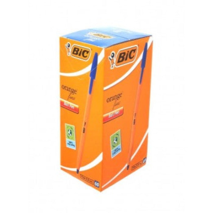 Bic Orange Fine Point Pen Blue Box Of 60