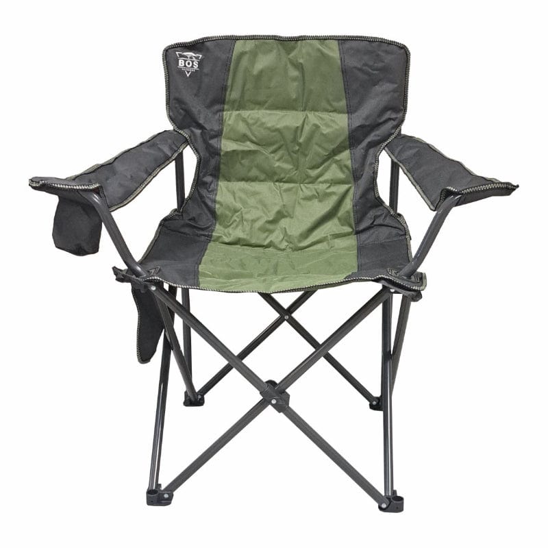 BOS Camping Chair Green/Grey 100kg Max