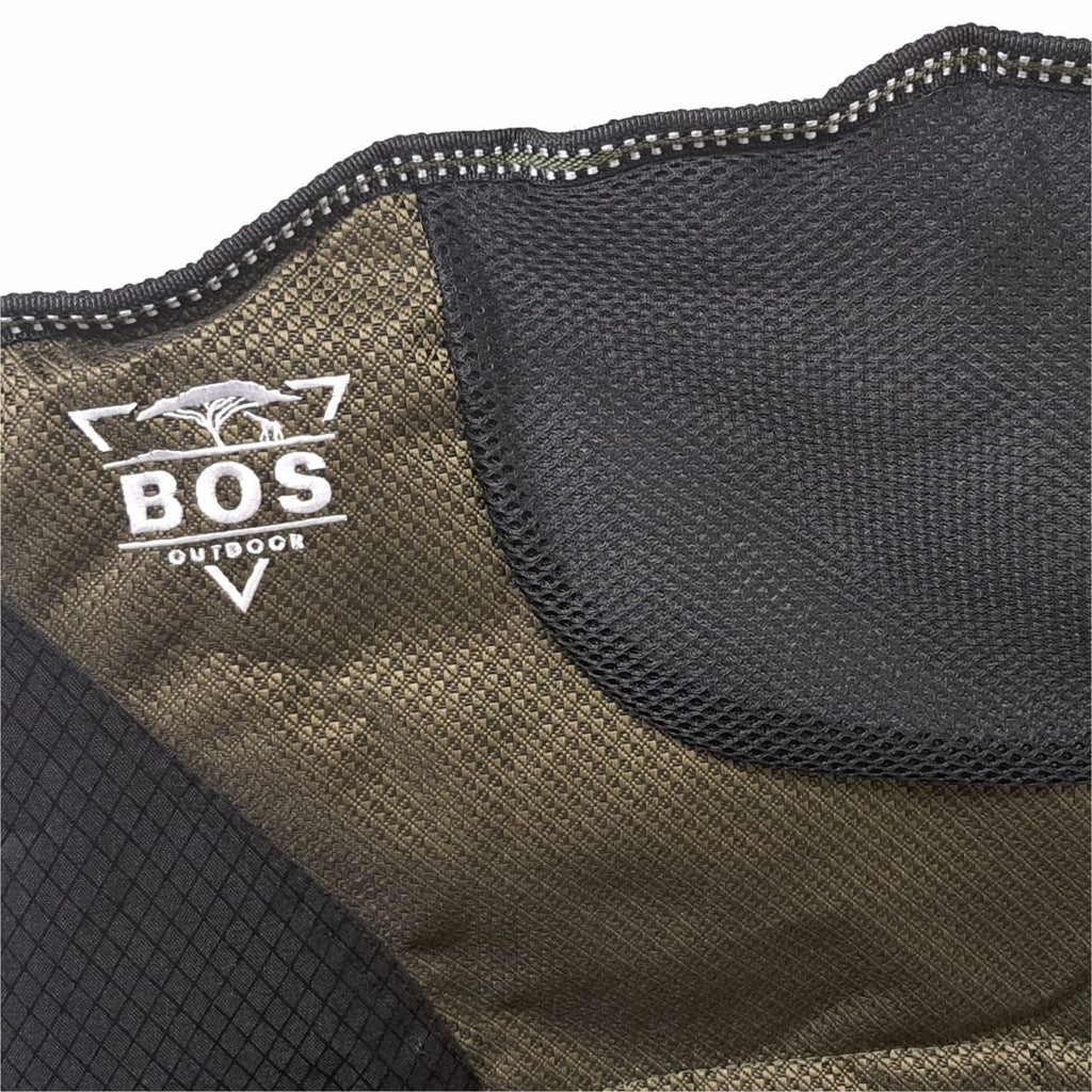 BOS Luxury Camping Chair Brown / Black 150kg Max