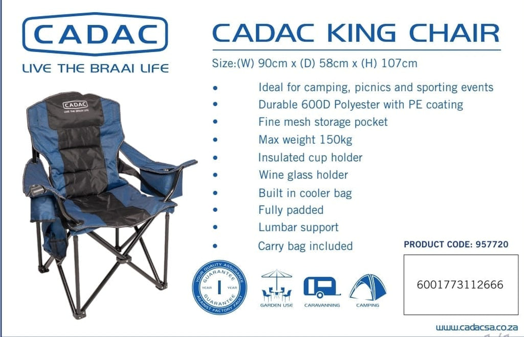 Born Free King Camping Chair 150kg 957720S