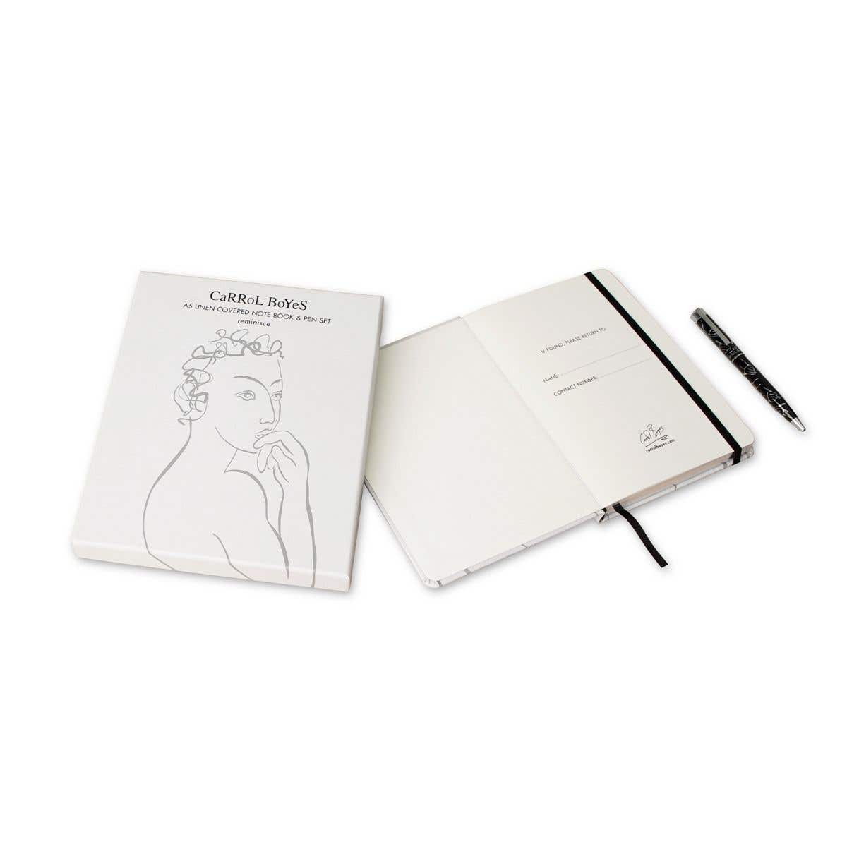 Carrol Boyes Notebook Set Reminisce Linen SET-NBLA5-RMN