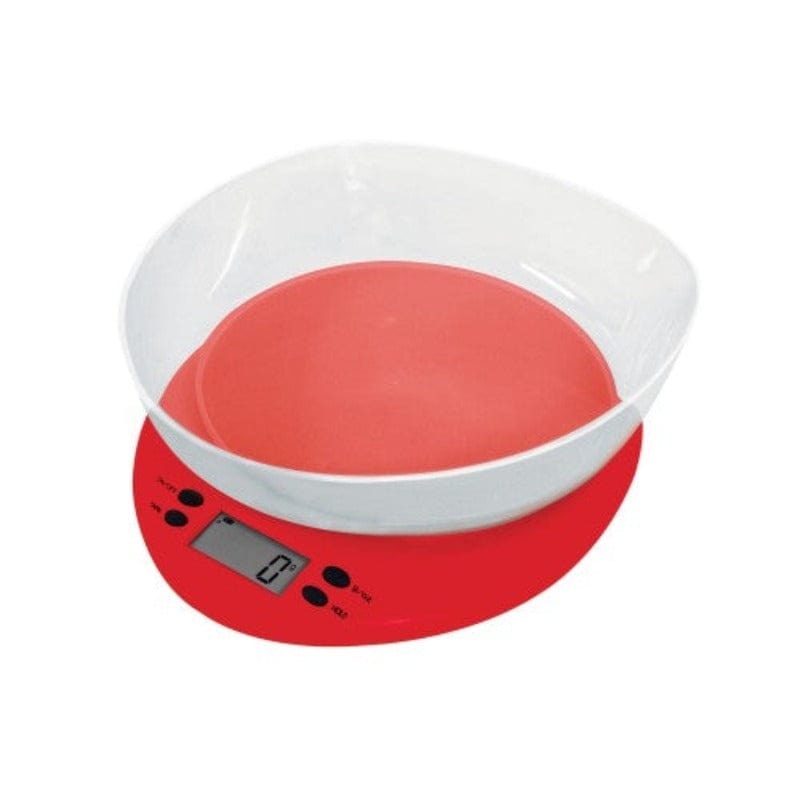 Casa Kitchen Scale With Clear Bowl Fresco Red CKSP01