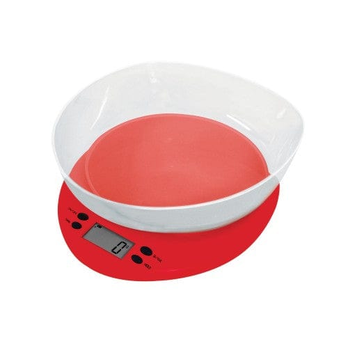 Casa Kitchen Scale With Clear Bowl Fresco Red CKSP01