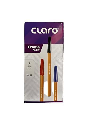 Claro Croma Plus 0.7MM Ball Point Pen Blue Box of 50