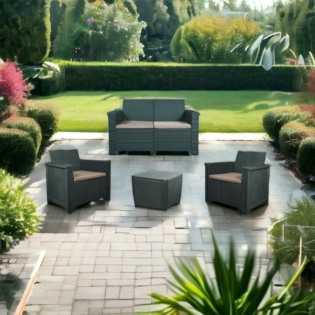 Contour Jabulani Outdoor Patio Set 4-Piece Graphite