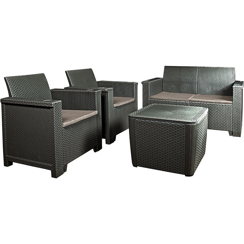 Contour Jabulani Outdoor Patio Set 4-Piece Graphite