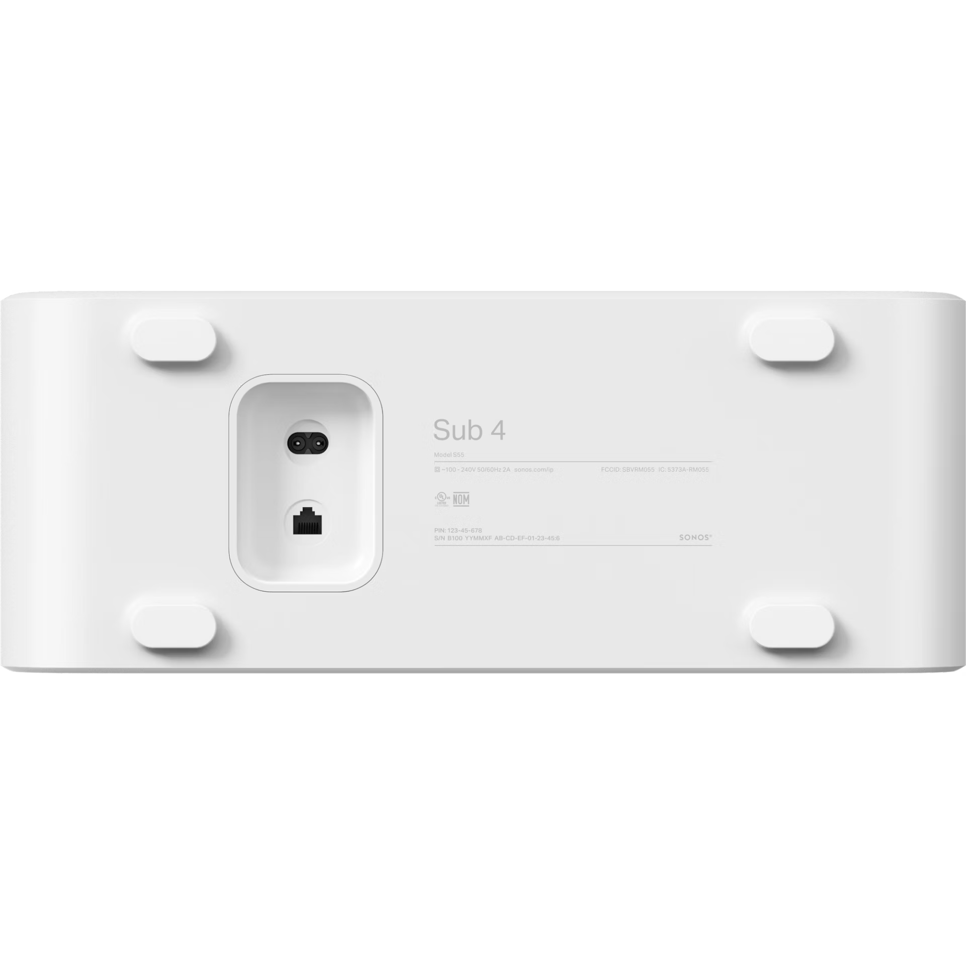 Sonos White Sub 4 Wireless Subwoofer - SUBG4EU1