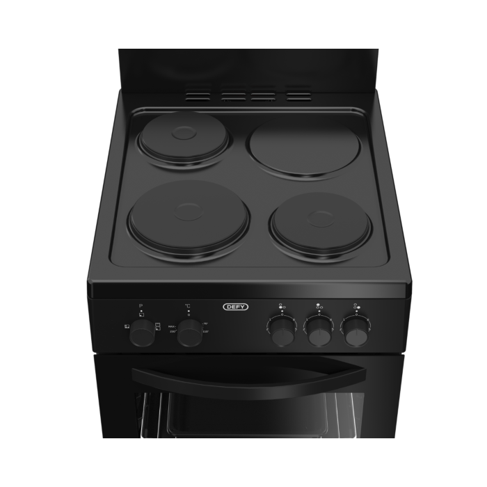 Defy 50cm 3 Plate Black Compact Stove DSS553
