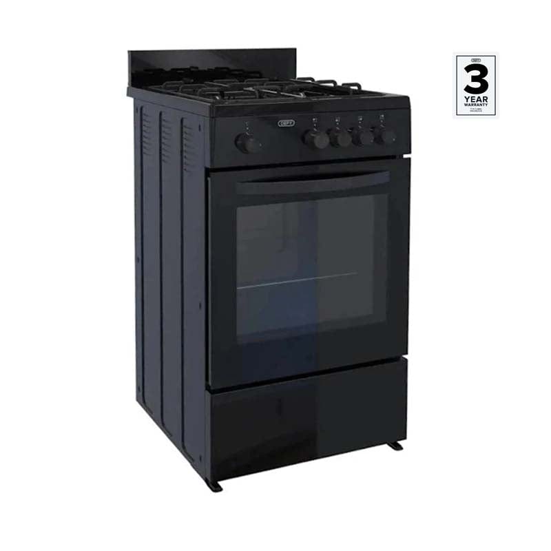 Defy 60L Black 4 Burner Gas Stove DGS568