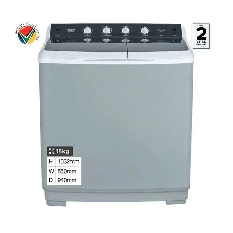 Defy 15Kg Twin Tub Washer Metallic DTT151