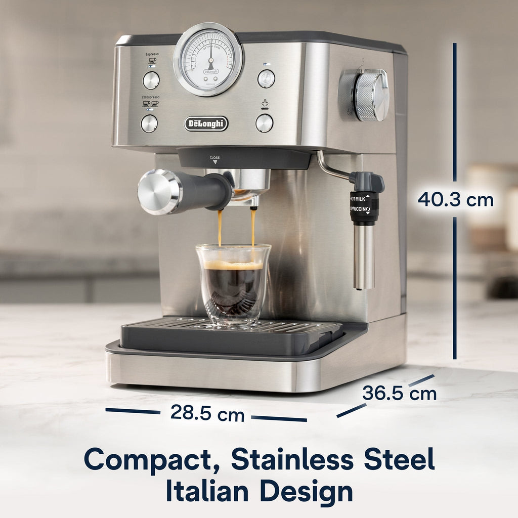 Delonghi Linea Classic Manual Pump Espresso Coffee Machine EM450.M
