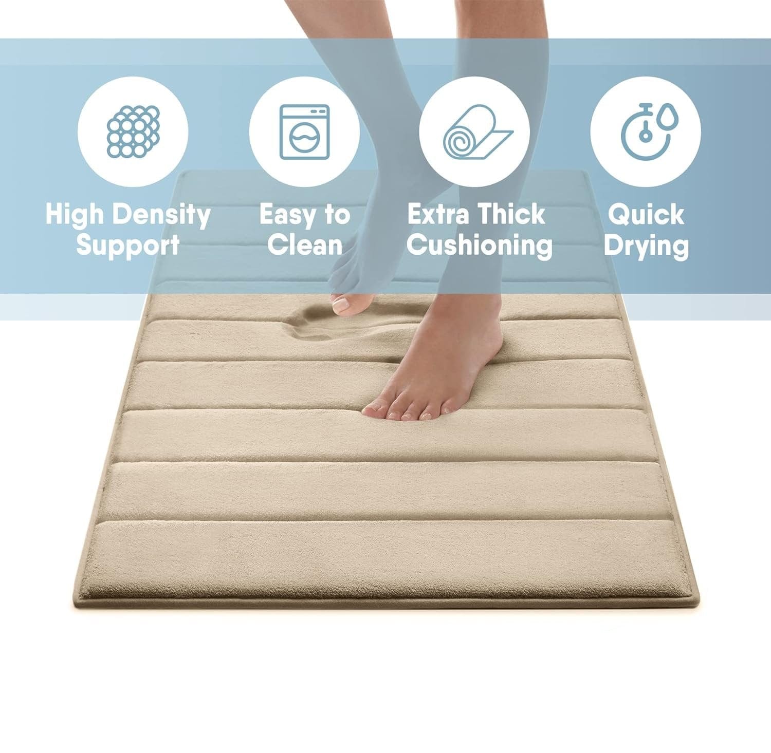Drimat Memory Foam Bath Mat Beige