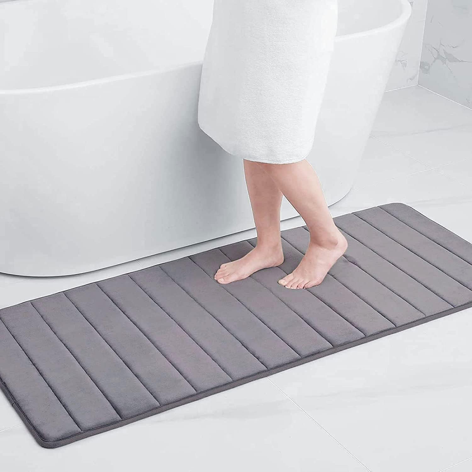Drimat Memory Foam Bath Mat Grey