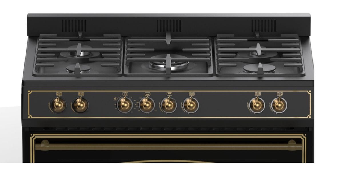 Elba 04/9S4EX937KB-5 Gas Burner Stove with Electric Multifunction Oven 90cm