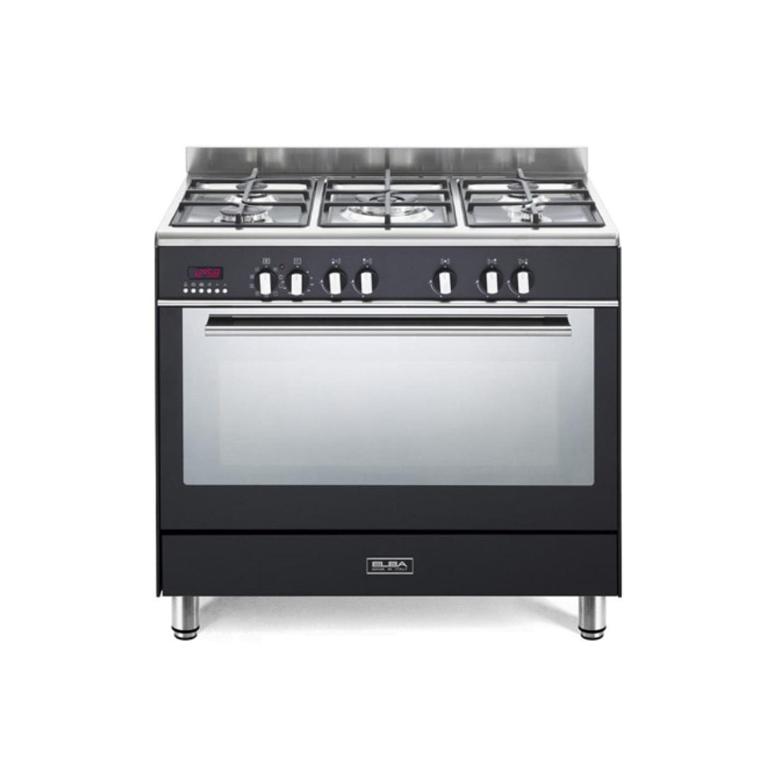 Elba 90 cm Fusion Black Gas Stove Electric Oven 01/9FX827B