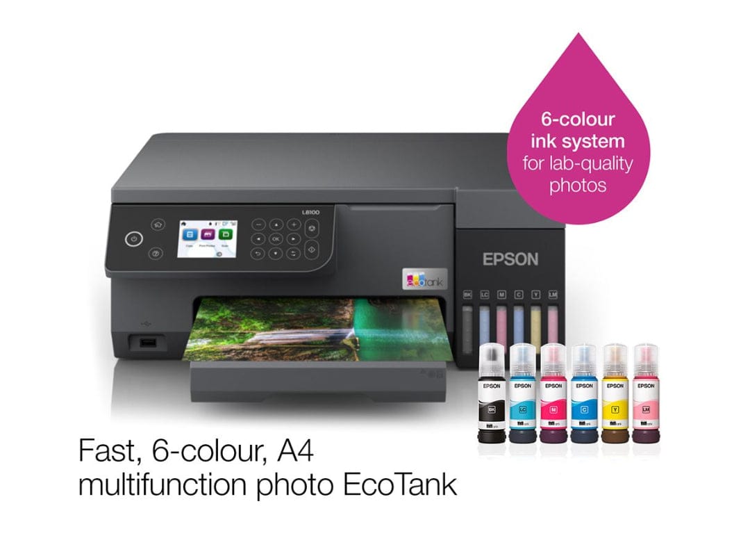 Epson L8100 Ecotank, A4, 3-in-1, Wi-Fi Direct, Photo Printer