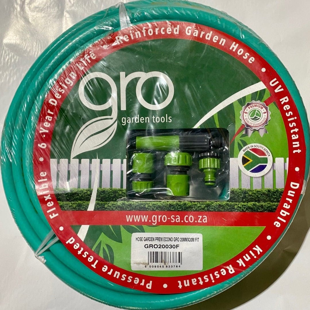 Gro Garden Hose Garden With Fittings 20mm x 30m