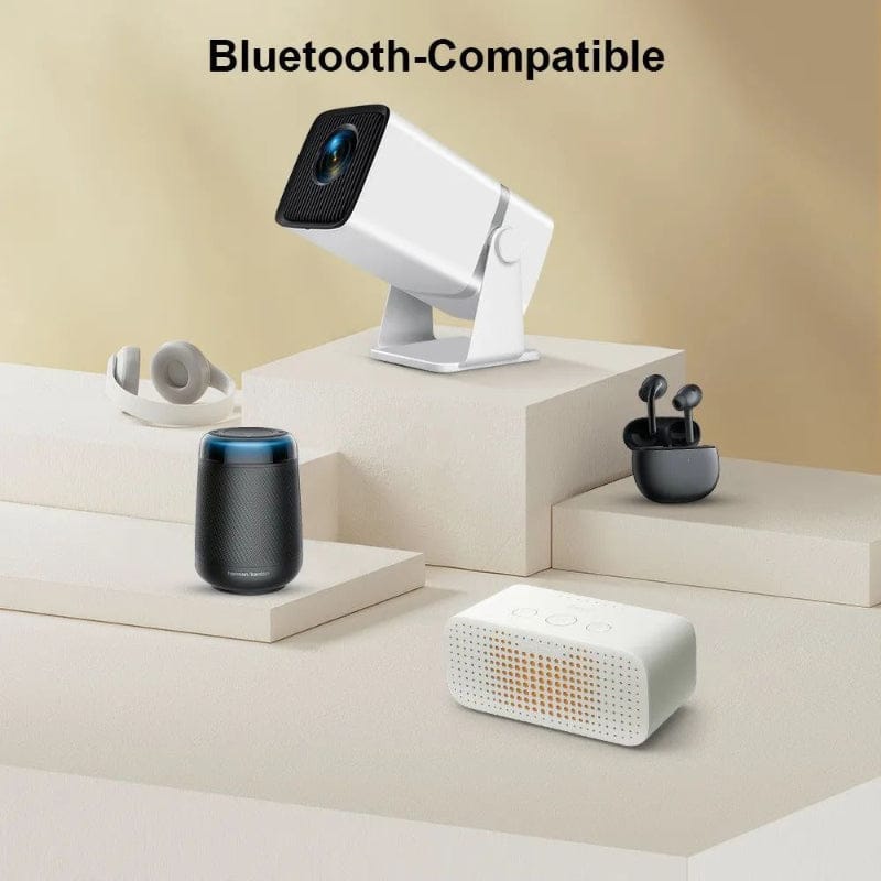 HTPNEO H69 Portable 720P HD Projector, 150" Screen, 150ANSI, Wireless