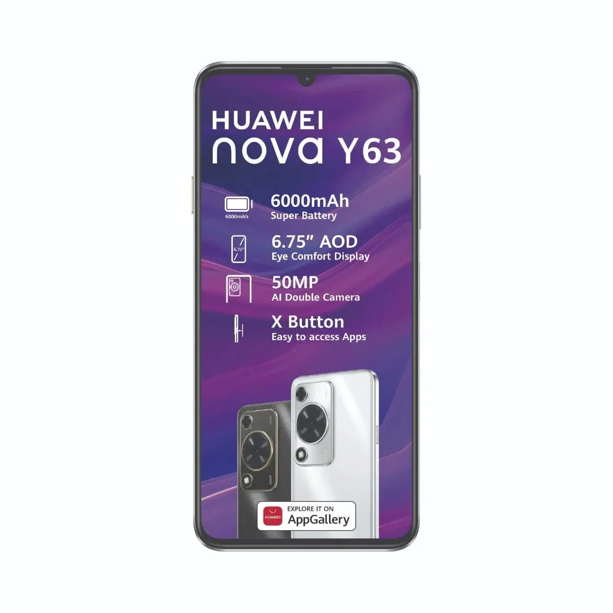 Huawei Nova Y63 6/128GB Dual Sim - Silver