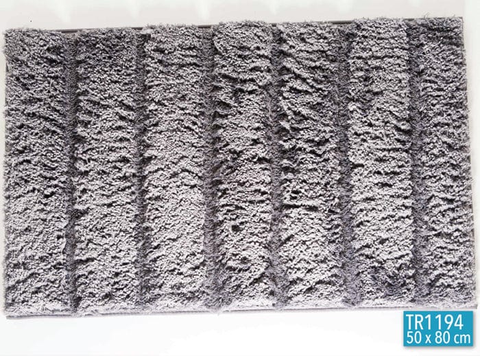 Indulge Thick Stripe Microfibre Bathroom Mat 50X80cm TR1194