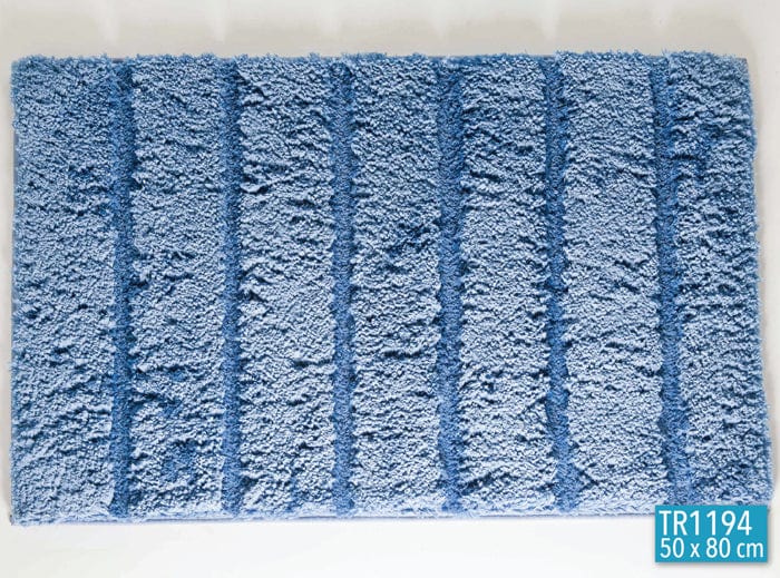Indulge Thick Stripe Microfibre Bathroom Mat 50X80cm TR1194