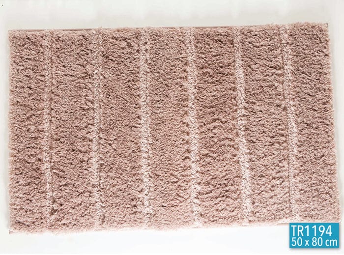 Indulge Thick Stripe Microfibre Bathroom Mat 50X80cm TR1194