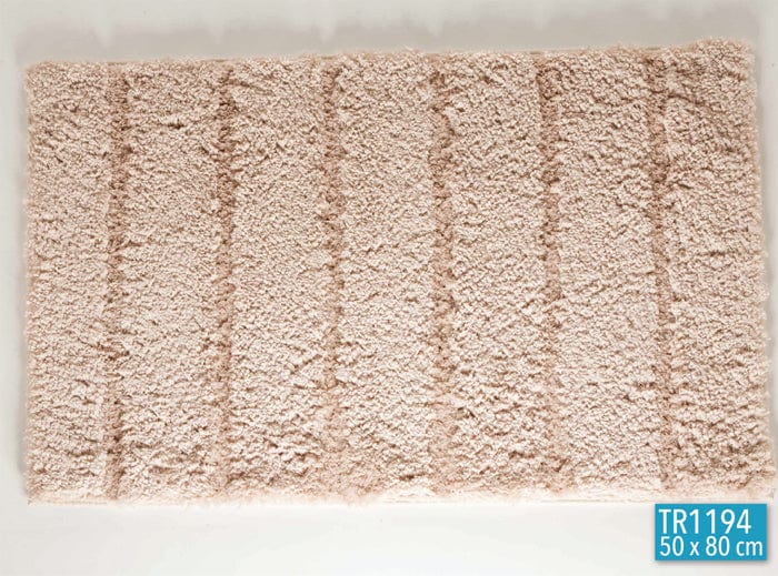 Indulge Thick Stripe Microfibre Bathroom Mat 50X80cm TR1194