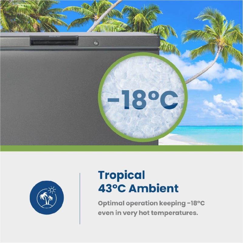 KIC 279L Dark Grey Chest Freezer KCG305GR