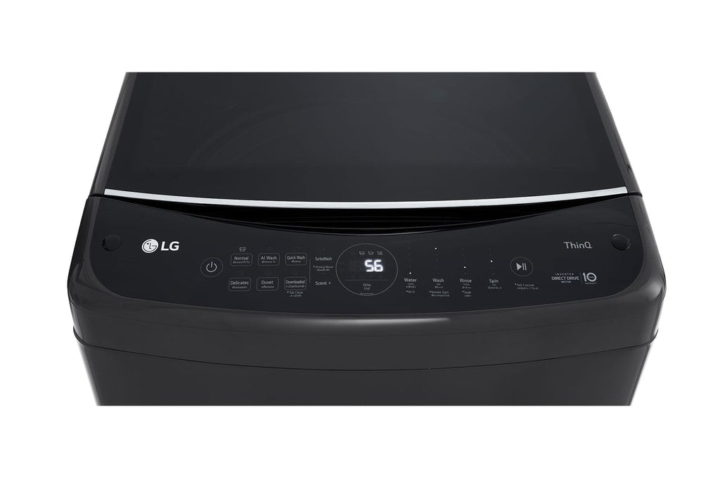 LG 21KG Black Steel Front Loader Washing Machine F0P2CYV2E.ABLQESA