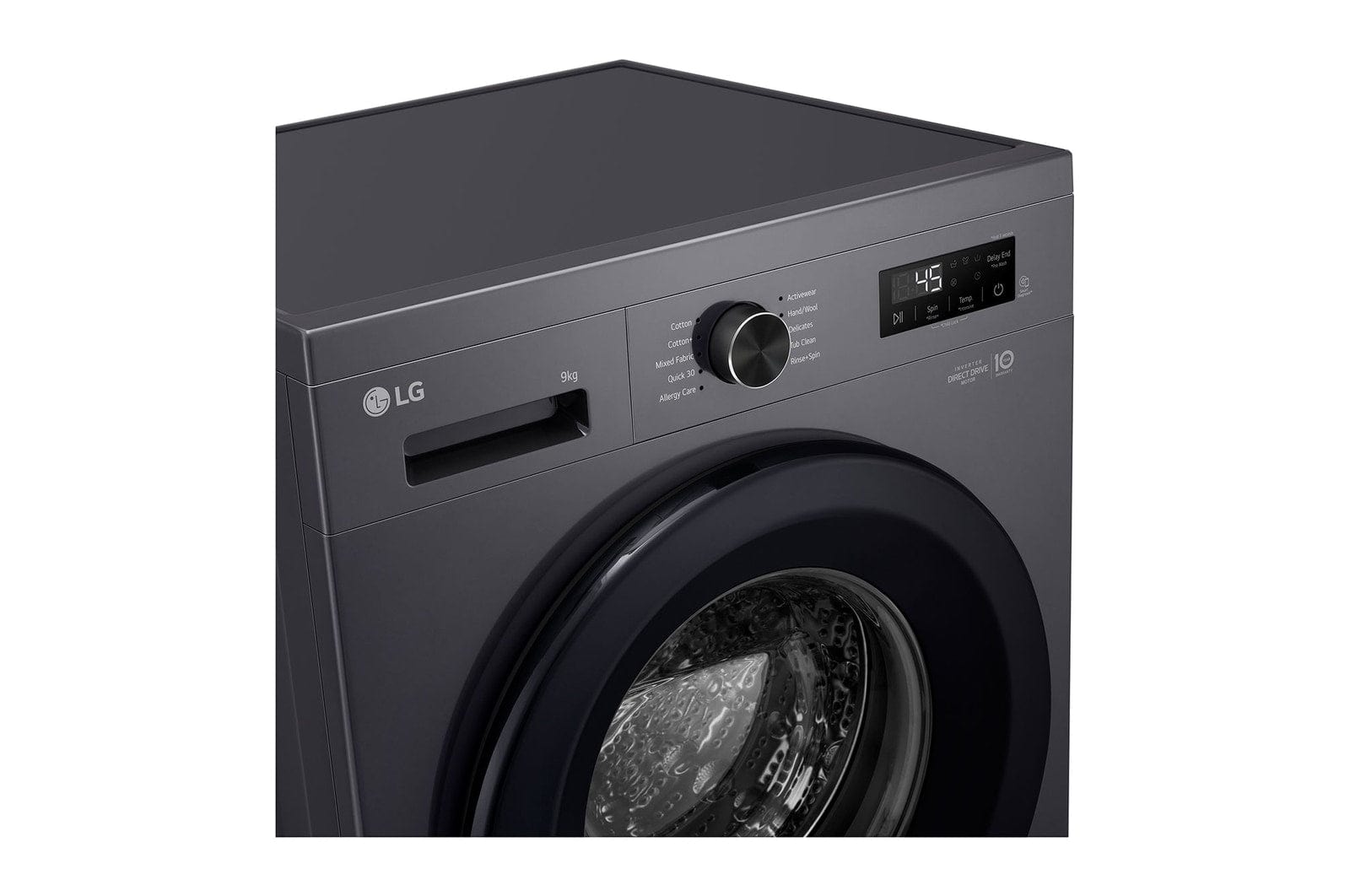 LG 9kg Middle Black Front Loader Washing Machine  F2Y1VYP6J.AMBQESA