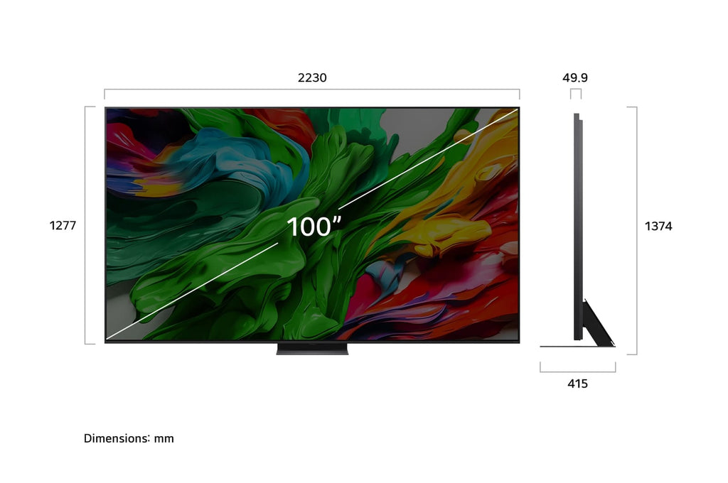 LG 100" LG QNED evo AI Mini Led 4K Smart TV 100QNED86A6.AFBG