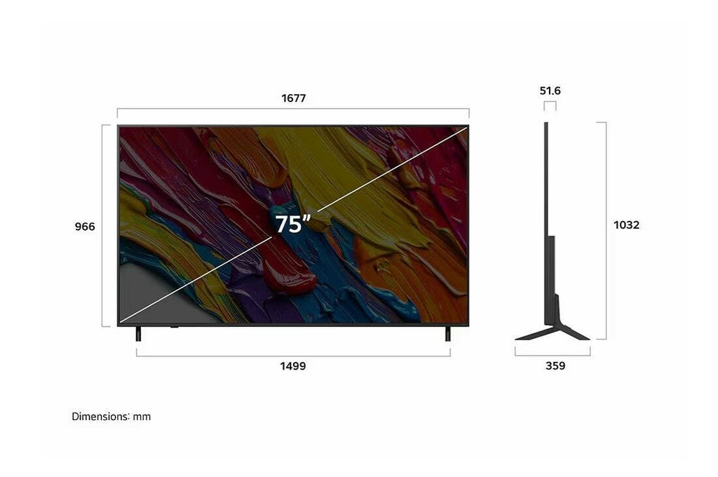LG 75"QNED Smart TV 75QNED82A6A.AFAB 2025