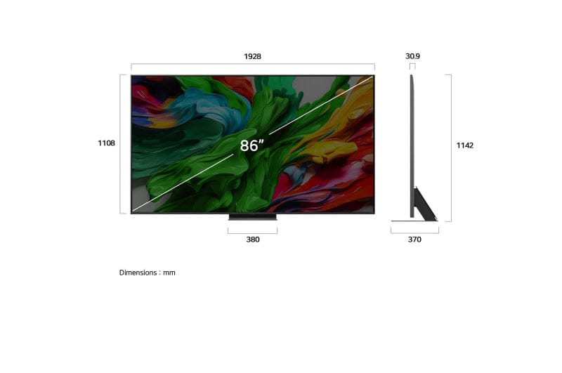 LG 86" QNED Smart TV 86QNED86A6A.AFAB 2025