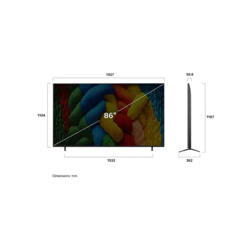 LG 86"NanoCell AI TV 86NANO80A6A.AFAB