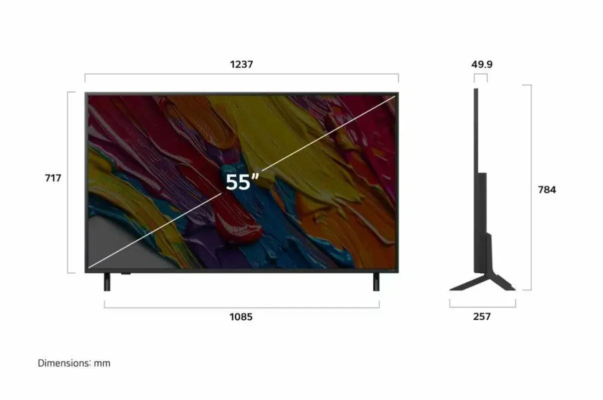 LG 55" QNED AI 4K Smart TV AI Magic Remote HDR10 webOS25 55QNED82A6A