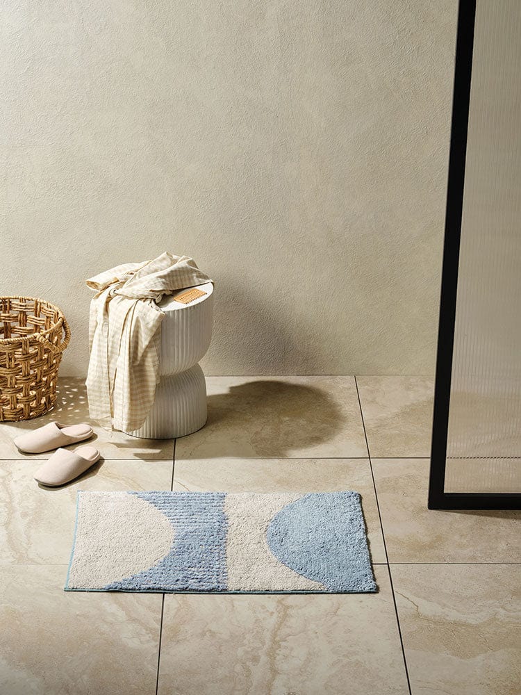 Linen House Cue Blue Bathmat 50X80cm