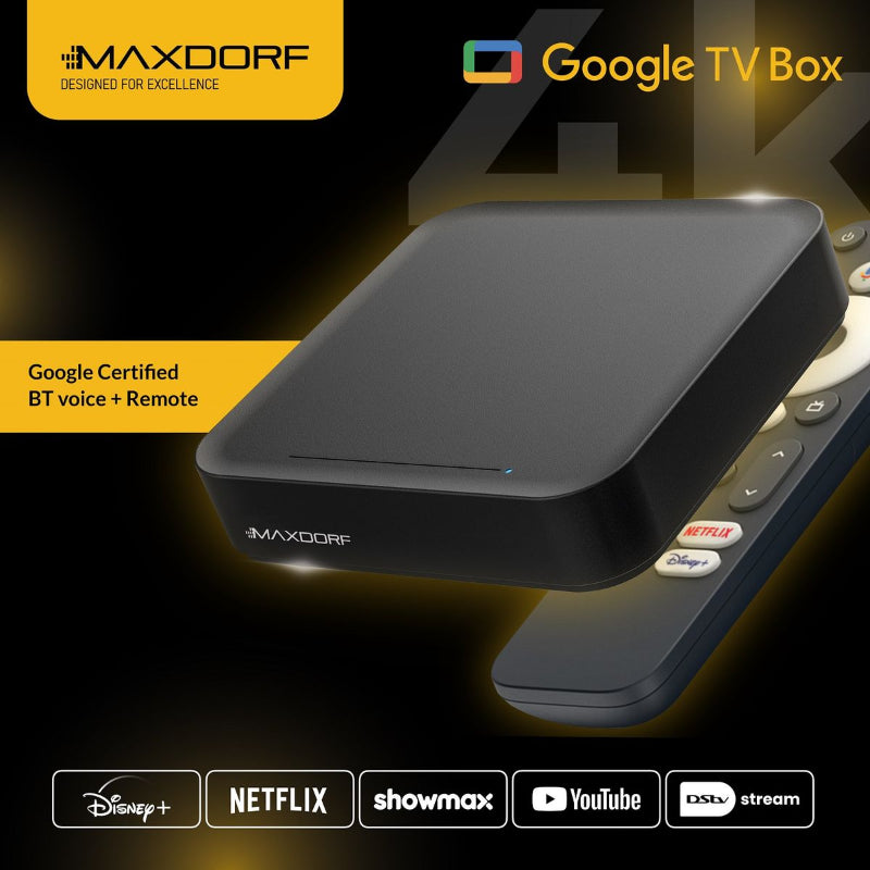 Maxdorf- 4k Smart TV Box Google TV 12 MD-GCTVB